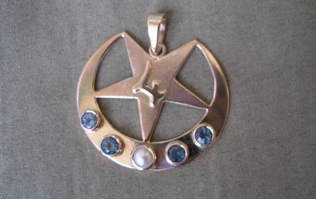 Crescent Moon and Star Pendant