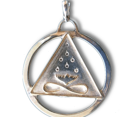 Large Cut-Out Cosmic Trinity Medallion (Silver)